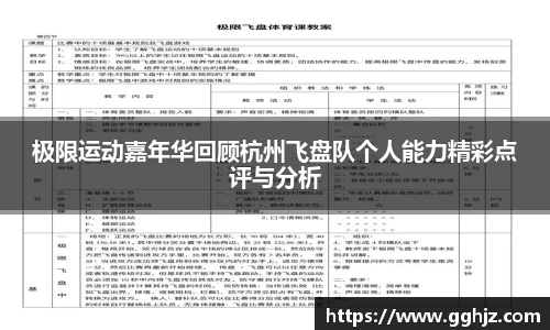 极限运动嘉年华回顾杭州飞盘队个人能力精彩点评与分析